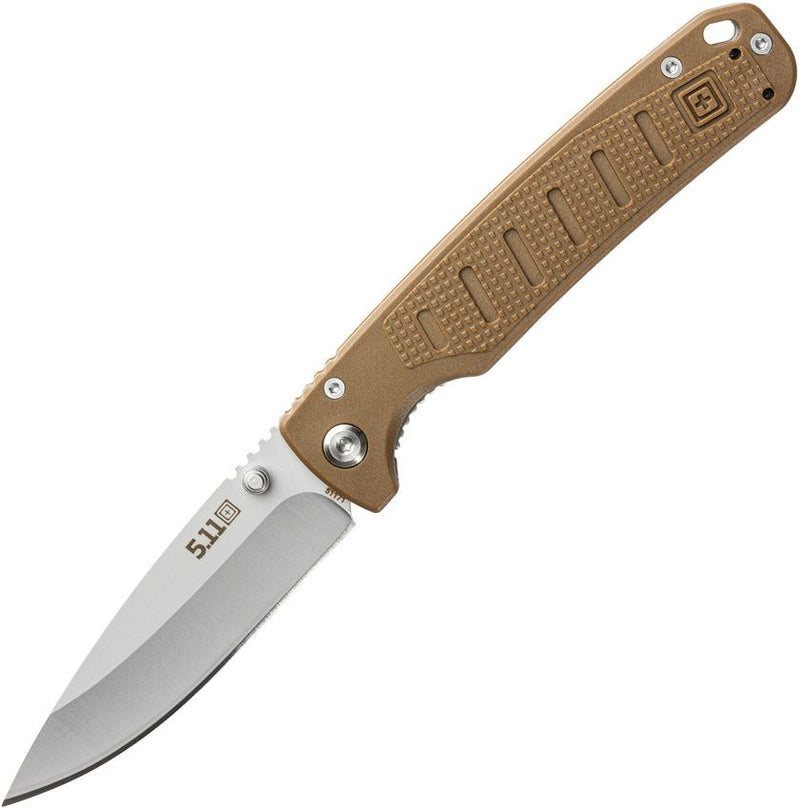 5.11 Tactical Icarus Liner Folding Knife 3.25" 8Cr13MoV Steel Blade Kangaroo Textured FRN Handle 51171134 -5.11 Tactical - Survivor Hand Precision Knives & Outdoor Gear Store