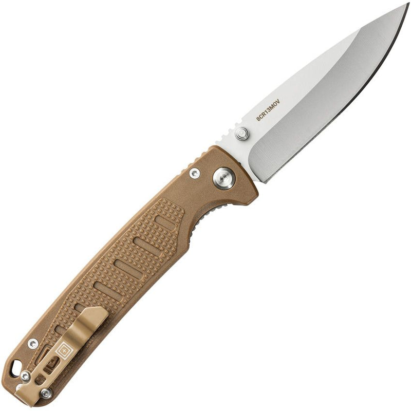 5.11 Tactical Icarus Liner Folding Knife 3.25" 8Cr13MoV Steel Blade Kangaroo Textured FRN Handle 51171134 -5.11 Tactical - Survivor Hand Precision Knives & Outdoor Gear Store