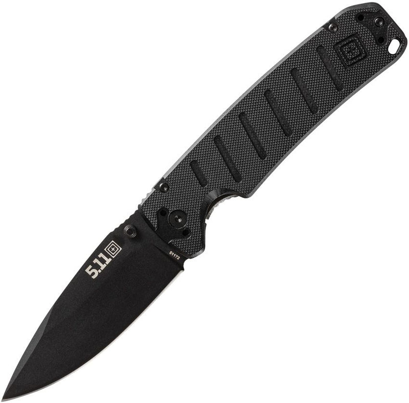 5.11 Tactical Ryker Frame Folding Knife 3.5" D2 Tool Steel Blade Black G10 Handle 51172 -5.11 Tactical - Survivor Hand Precision Knives & Outdoor Gear Store