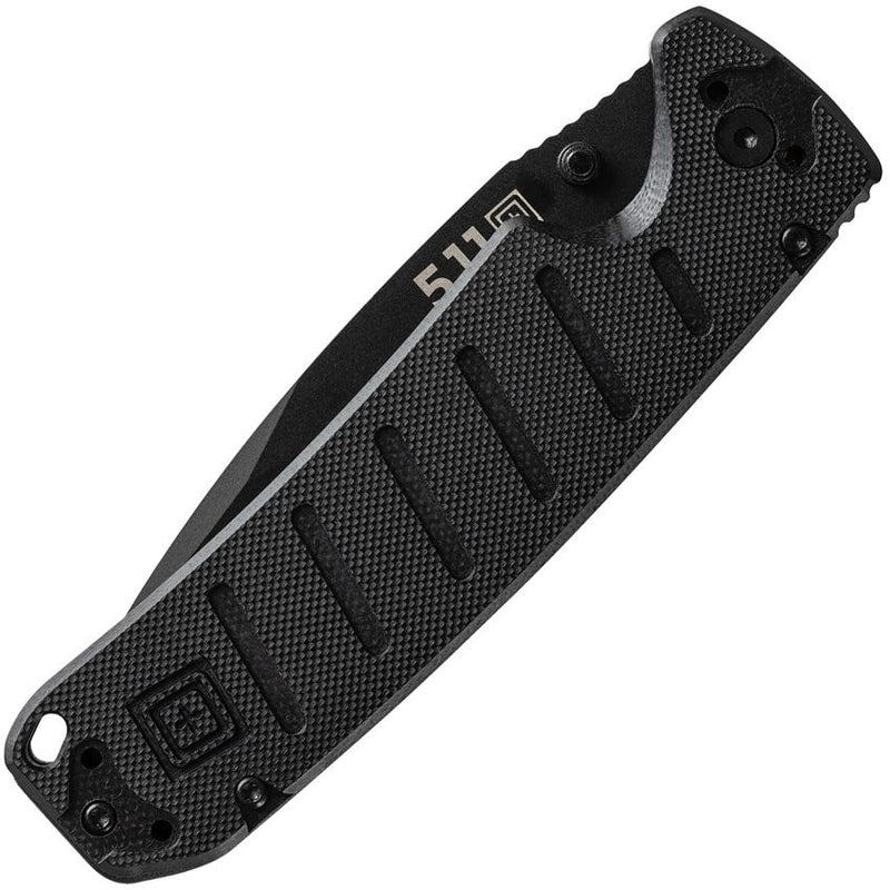 5.11 Tactical Ryker Frame Folding Knife 3.5" D2 Tool Steel Blade Black G10 Handle 51172 -5.11 Tactical - Survivor Hand Precision Knives & Outdoor Gear Store