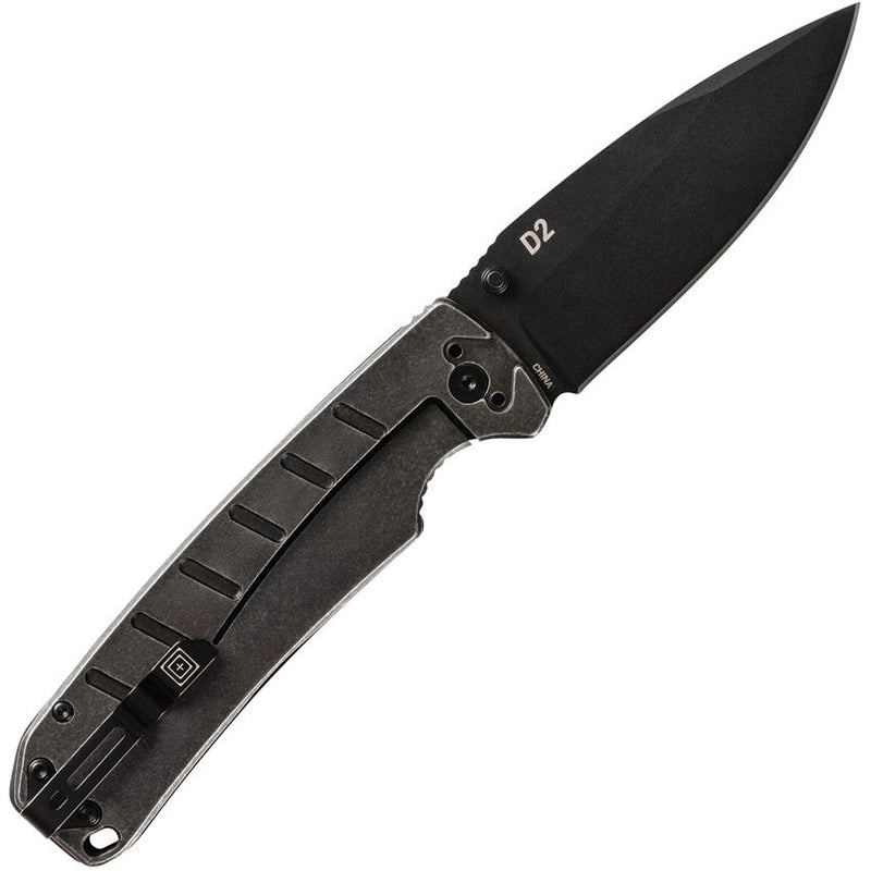 5.11 Tactical Ryker Frame Folding Knife 3.5" D2 Tool Steel Blade Black G10 Handle 51172 -5.11 Tactical - Survivor Hand Precision Knives & Outdoor Gear Store