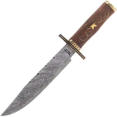 Frost Cutlery Bowie Fixed Knife 8.5" Damascus Steel Blade Walnut Handle VFD52 -Frost Cutlery - Survivor Hand Precision Knives & Outdoor Gear Store