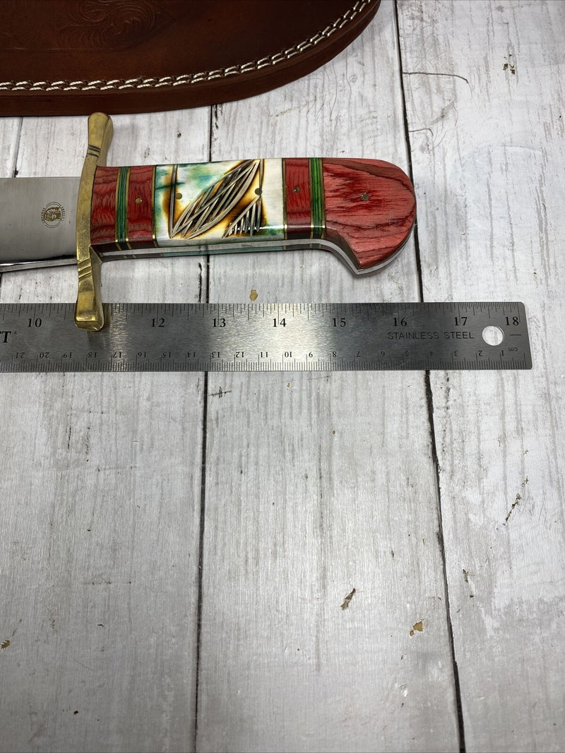 Frost Cutlery Wolf Fixed Knife 10.5" Stainless Steel Blade Pakkawood Handle W6162RWGB -Frost Cutlery - Survivor Hand Precision Knives & Outdoor Gear Store
