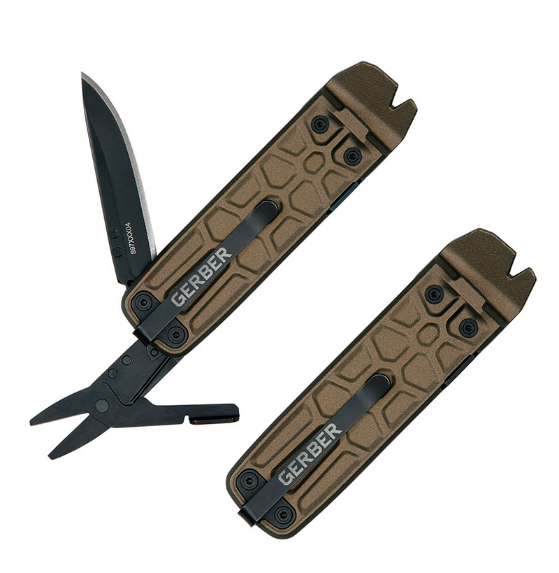 Gerber Lockdown Slim Multi Tool With 2.5" Stainless Steel Blade Bronze Aluminum Handle 1736 -Gerber - Survivor Hand Precision Knives & Outdoor Gear Store