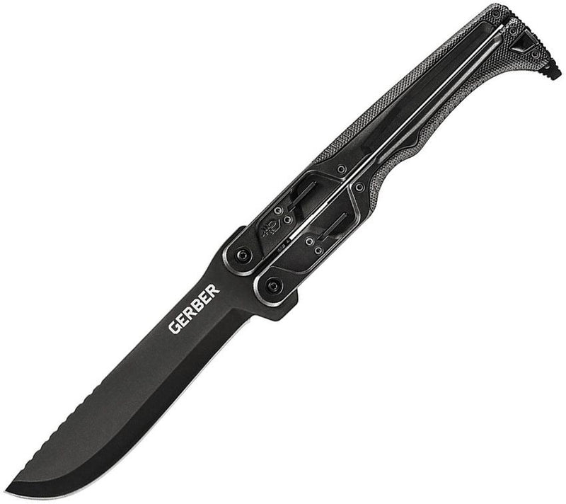 Gerber Doubledown Machete Fixed Knife 7" 420HC Steel Blade Black Stainless Handle 1530 -Gerber - Survivor Hand Precision Knives & Outdoor Gear Store
