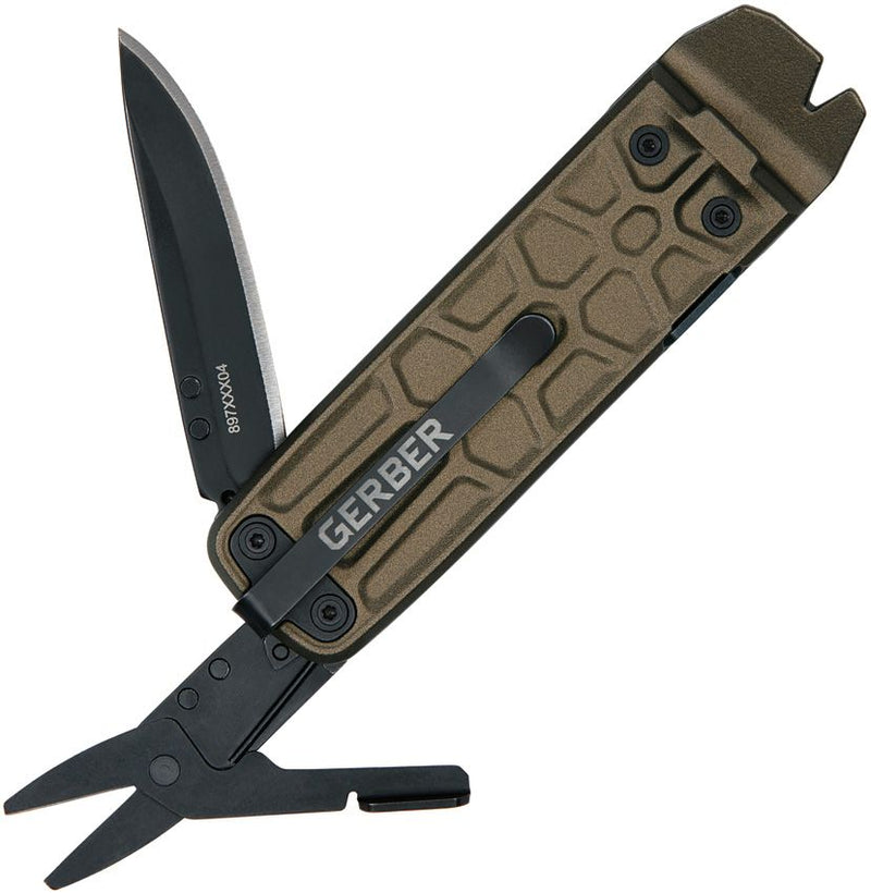 Gerber Lockdown Slim Multi Tool With 2.5" Stainless Steel Blade Bronze Aluminum Handle 1736 -Gerber - Survivor Hand Precision Knives & Outdoor Gear Store