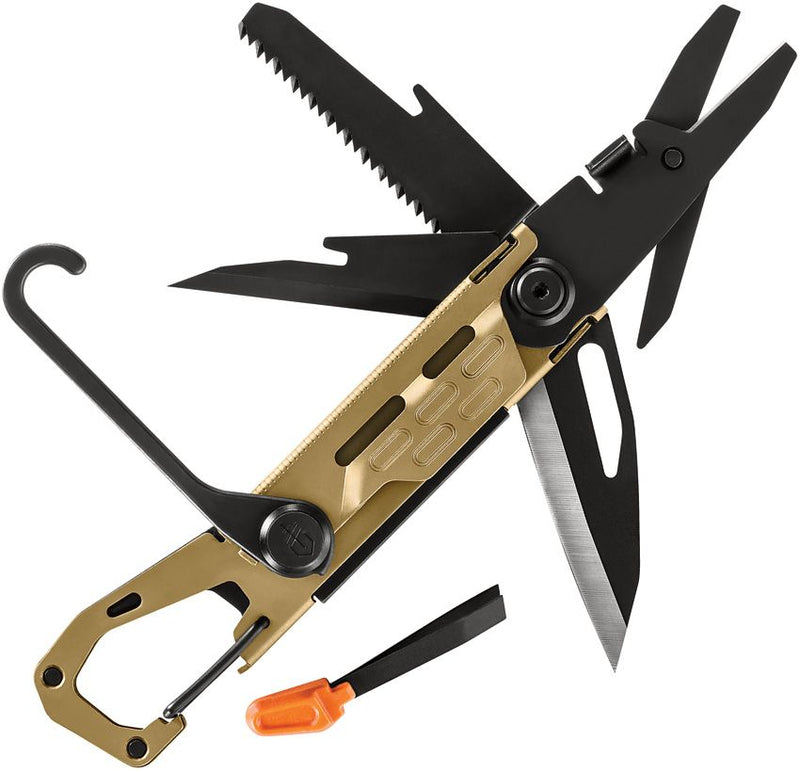 Gerber Stake Out Multi Tool With 2.25" Framelock Scandi Grind Blade Champagne Aluminum Handle1744 -Gerber - Survivor Hand Precision Knives & Outdoor Gear Store