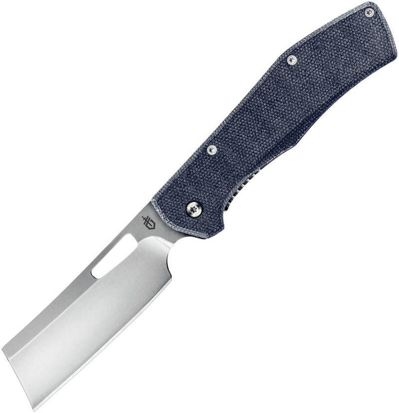 Gerber Flatiron Framelock 3.5" D2 Tool Steel Cleaver Blade Blue Canvas Micarta Handle 902 -Gerber - Survivor Hand Precision Knives & Outdoor Gear Store