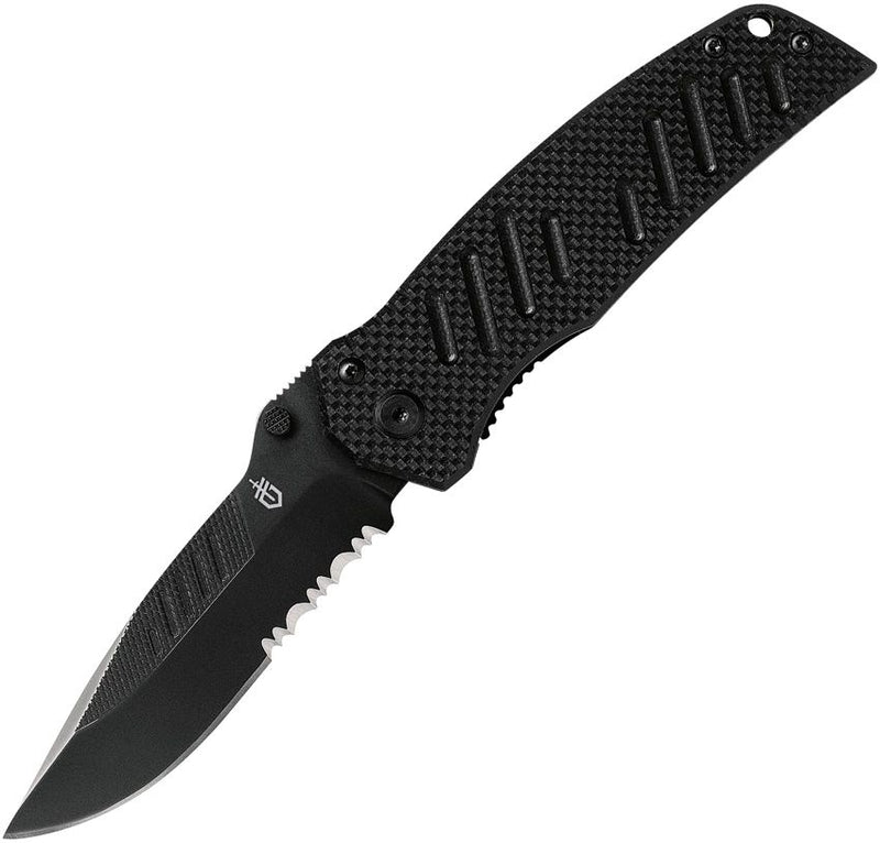 Gerber Swagger Framelock Folding Knife 3.13" Part Serrated 7Cr17MoV Steel Blade G10 Handle 099 -Gerber - Survivor Hand Precision Knives & Outdoor Gear Store