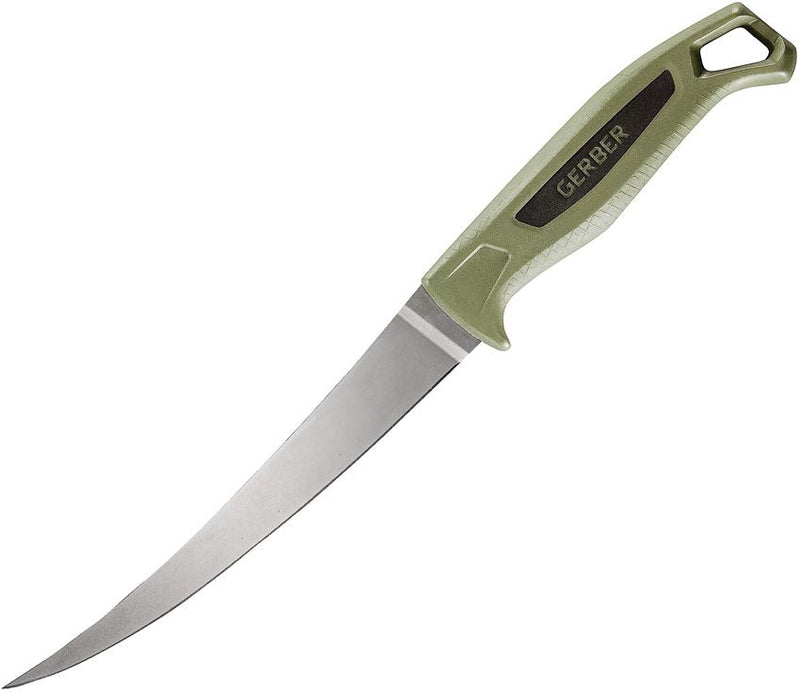 Gerber Ceviche Fixed Knife 7" 5Cr15MoV Steel Fillet Blade Green Polypropylene Handle 132 -Gerber - Survivor Hand Precision Knives & Outdoor Gear Store