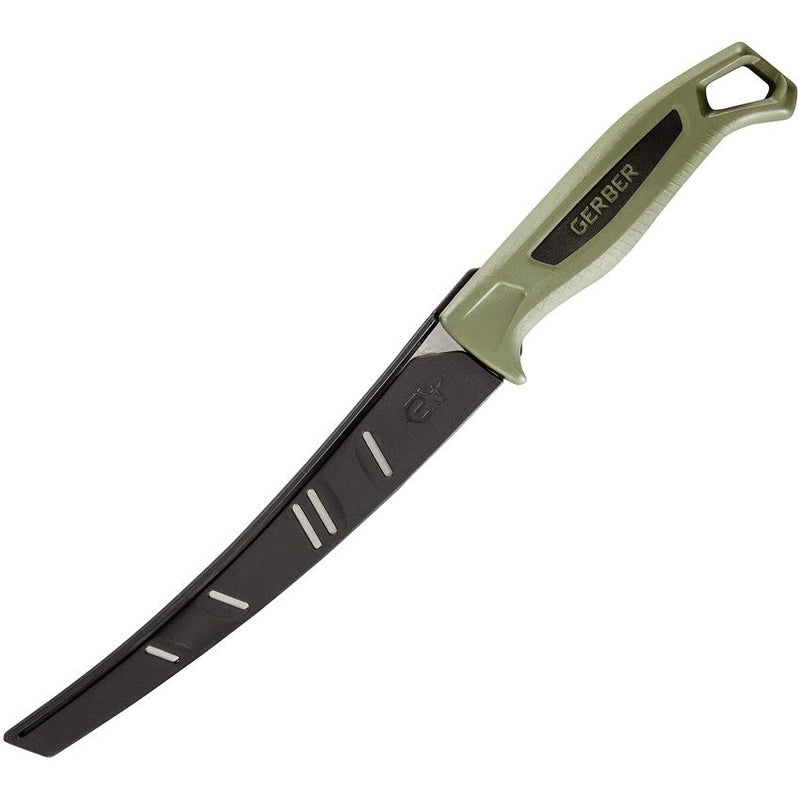 Gerber Ceviche Fixed Knife 7" 5Cr15MoV Steel Fillet Blade Green Polypropylene Handle 132 -Gerber - Survivor Hand Precision Knives & Outdoor Gear Store