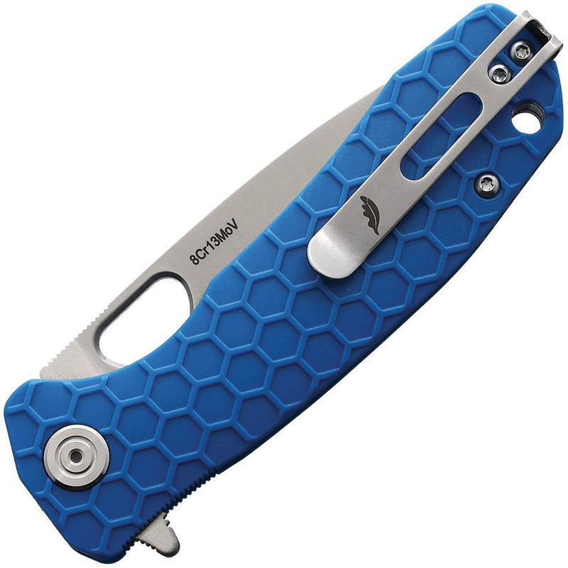 Honey Badger Knives Medium Linerlock Folding Knife 3.13" 8Cr13MoV Steel Blade Blue Textured GRN Handle 1017 -Honey Badger Knives - Survivor Hand Precision Knives & Outdoor Gear Store