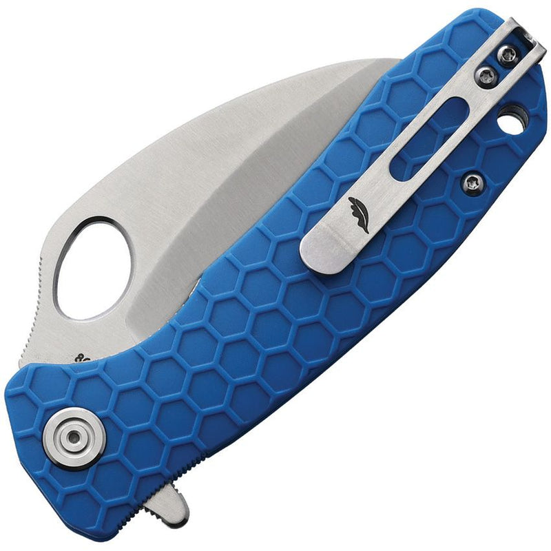 Honey Badger Knives Liner Folding Knife 3" 8Cr13MoV Steel Claw Blade Blue Textured GRN Handle 1149 -Honey Badger Knives - Survivor Hand Precision Knives & Outdoor Gear Store