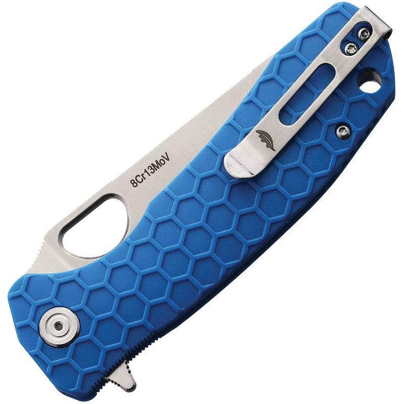 Honey Badger Knives Large Leaf Liner Folding Knife 3.63" 8Cr13MoV Steel Blade Blue Textured Nylon/Glass Fiber Handle 1291 -Honey Badger Knives - Survivor Hand Precision Knives & Outdoor Gear Store