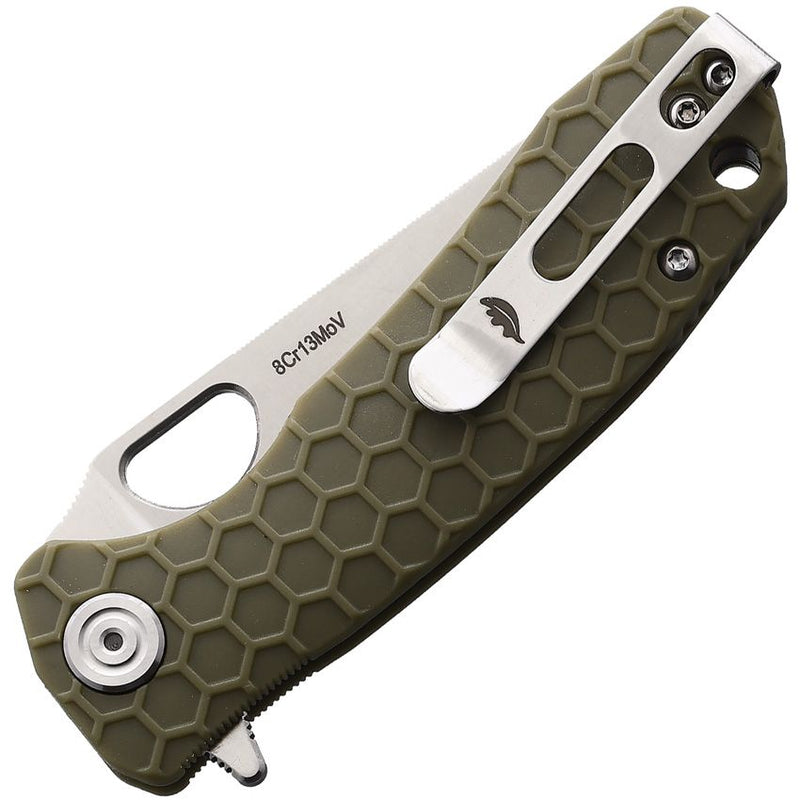 Honey Badger Knives Small Leaf Liner Folding Knife 2.88" 8Cr13MoV Steel Blade Green GRN Handle 1310 -Honey Badger Knives - Survivor Hand Precision Knives & Outdoor Gear Store