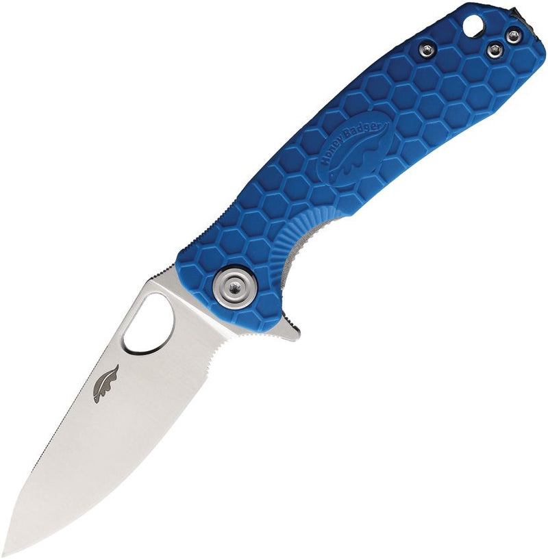 Honey Badger Knives Small Leaf Liner Folding Knife 2.88" 8Cr13MoV Steel Blade Blue Nylon/Glass Fiber Handle 1311 -Honey Badger Knives - Survivor Hand Precision Knives & Outdoor Gear Store