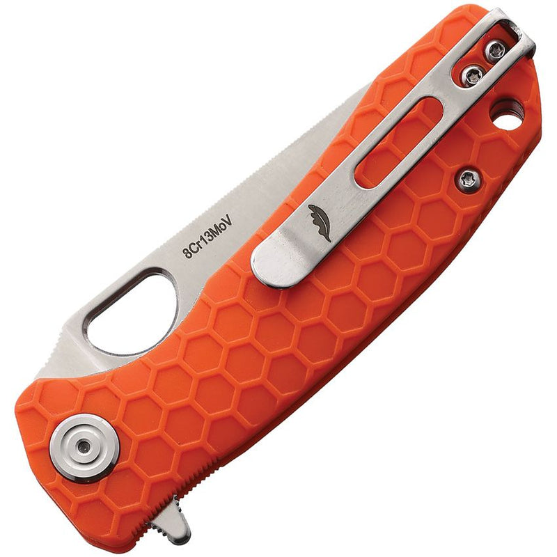 Honey Badger Knives Small Leaf Liner Folding Knife 2.88" 8Cr13MoV Steel Blade Orange Nylon/Glass Fiber Handle 1313 -Honey Badger Knives - Survivor Hand Precision Knives & Outdoor Gear Store