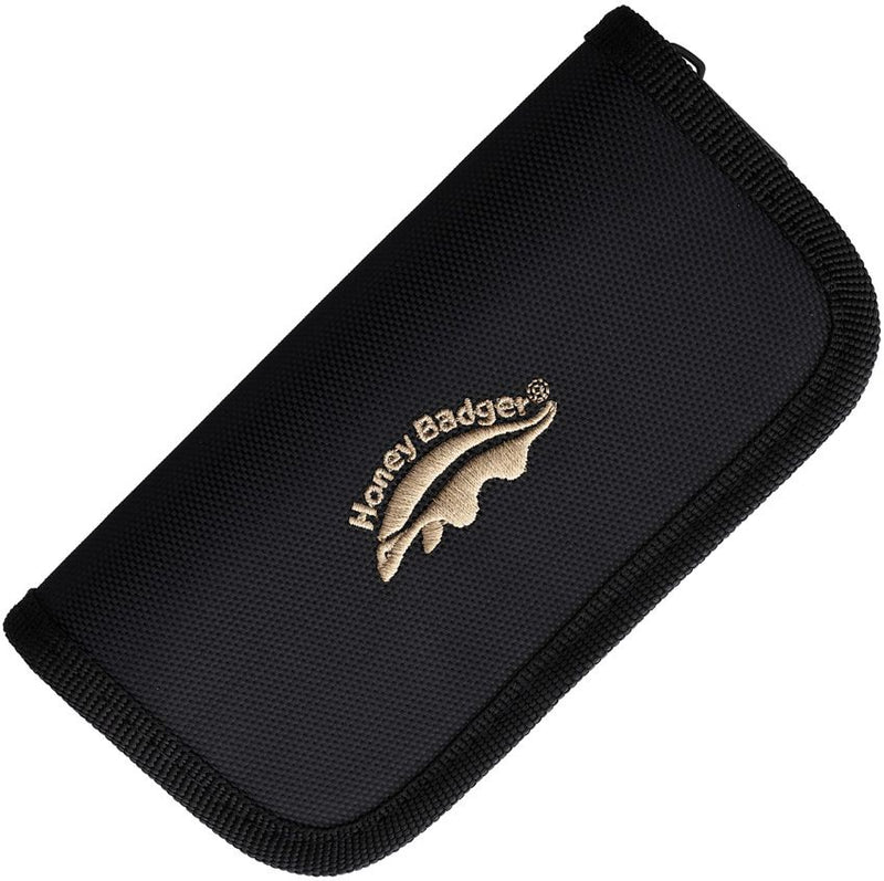 Honey Badger Knives Black Zipper Pouch Holds Folding Knives Up To 5.5" Closed Nylon Construction 4009 -Honey Badger Knives - Survivor Hand Precision Knives & Outdoor Gear Store