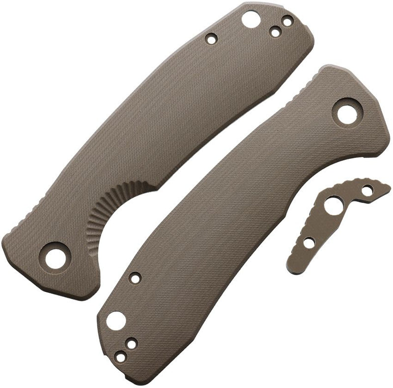 Honey Badger Knives Large Liner Handle Set Desert Tan G10 Construction And Only Compatible With Brand 4018 -Honey Badger Knives - Survivor Hand Precision Knives & Outdoor Gear Store