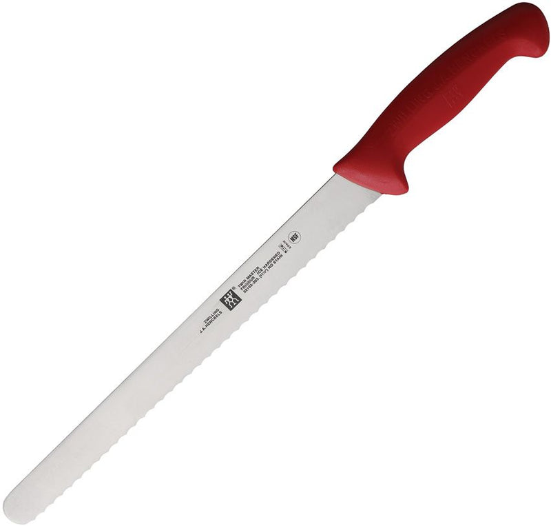 Henckels Zwilling Kitchen Twin Master Serrated Slicer Knife 10" Stainless Steel Blade Red Plastic Handle 32102253 -Henckels Zwilling - Survivor Hand Precision Knives & Outdoor Gear Store