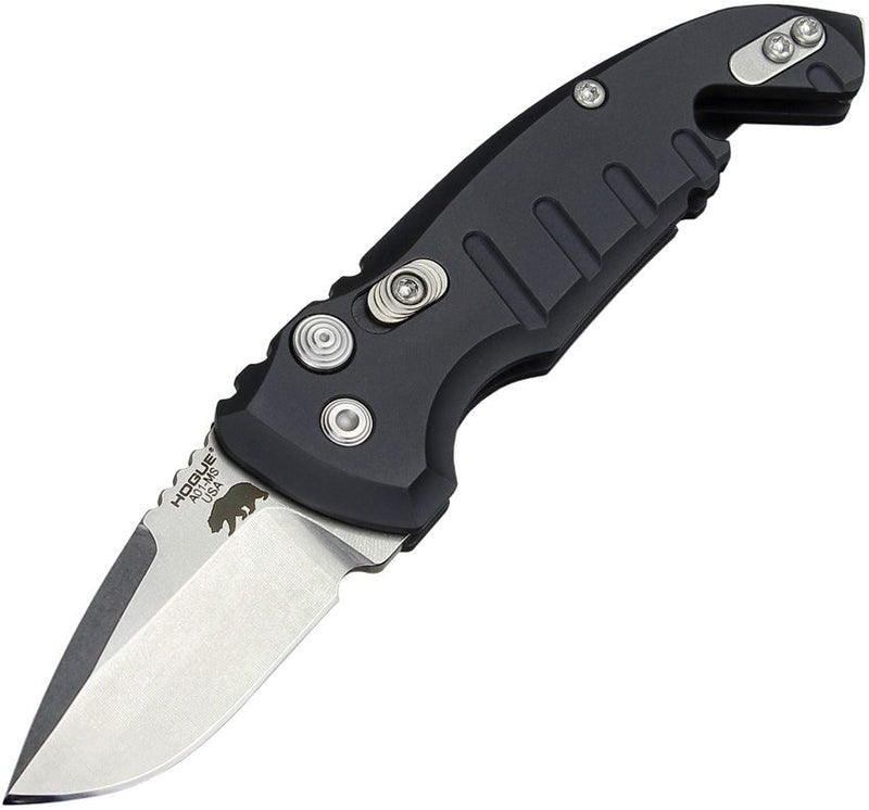 Hogue A01 Microswitch Folding Automatic Knife 2" CPM-154 Steel Blade Black Aluminum Handle 24120 -Hogue - Survivor Hand Precision Knives & Outdoor Gear Store