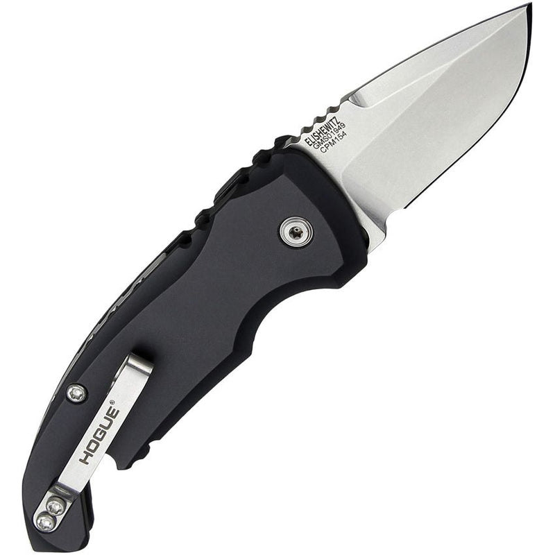 Hogue A01 Microswitch Folding Automatic Knife 2" CPM-154 Steel Blade Black Aluminum Handle 24120 -Hogue - Survivor Hand Precision Knives & Outdoor Gear Store