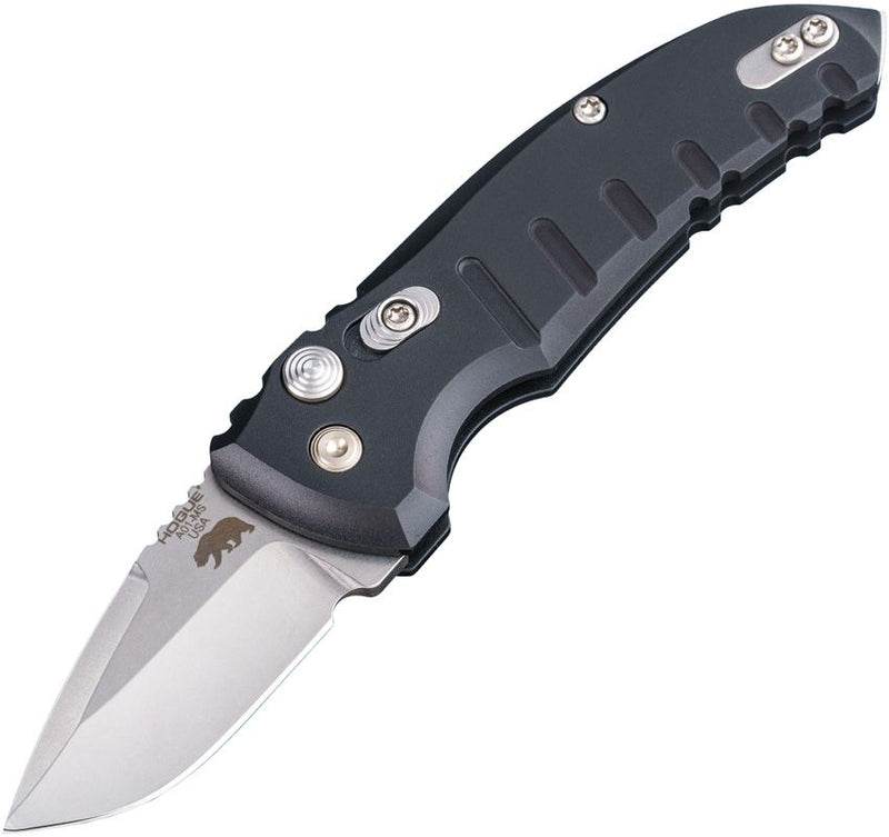 Hogue A01 Microswitch Folding Automatic Knife 2" CPM-154 Steel Blade Black Aluminum Handle 24124 -Hogue - Survivor Hand Precision Knives & Outdoor Gear Store