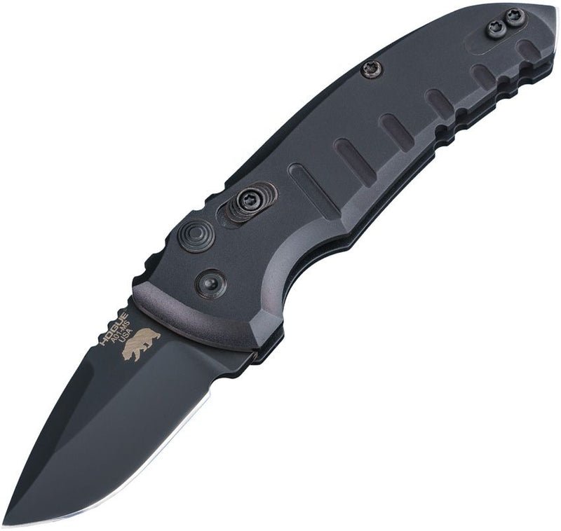 Hogue A01 Microswitch Folding Automatic Knife 2" CPM-154 Steel Blade Black Aluminum Handle 24125 -Hogue - Survivor Hand Precision Knives & Outdoor Gear Store