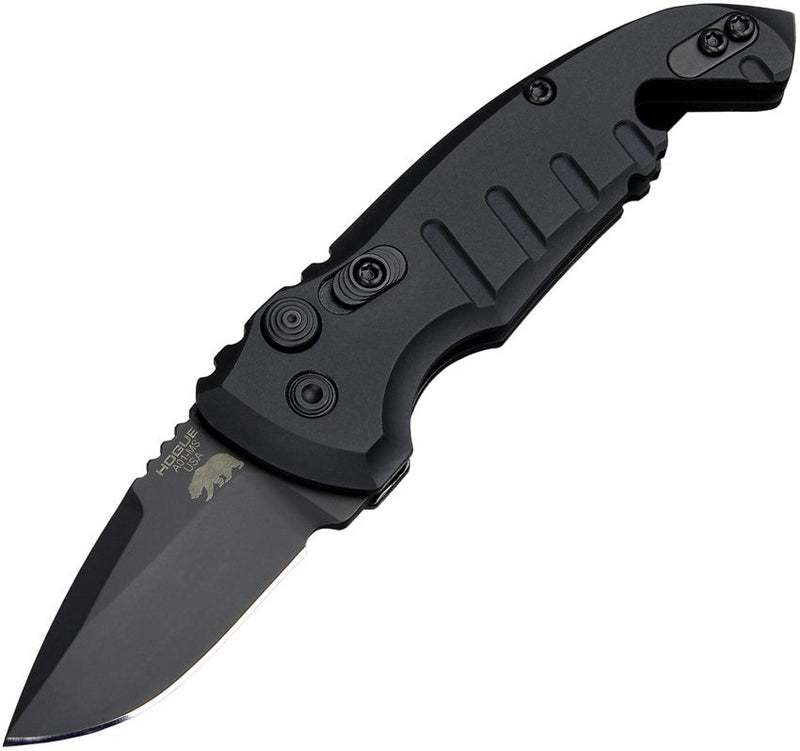 Hogue A01 Microswitch Folding Automatic Knife 2" CPM-154 Steel Blade Black Aluminum Handle 24126 -Hogue - Survivor Hand Precision Knives & Outdoor Gear Store