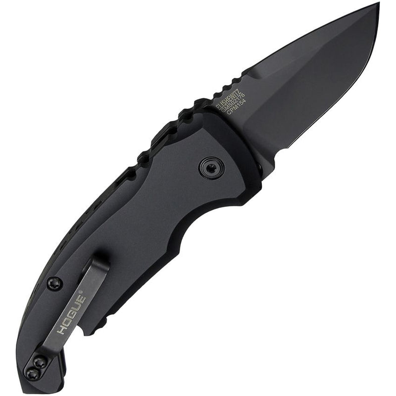 Hogue A01 Microswitch Folding Automatic Knife 2" CPM-154 Steel Blade Black Aluminum Handle 24126 -Hogue - Survivor Hand Precision Knives & Outdoor Gear Store