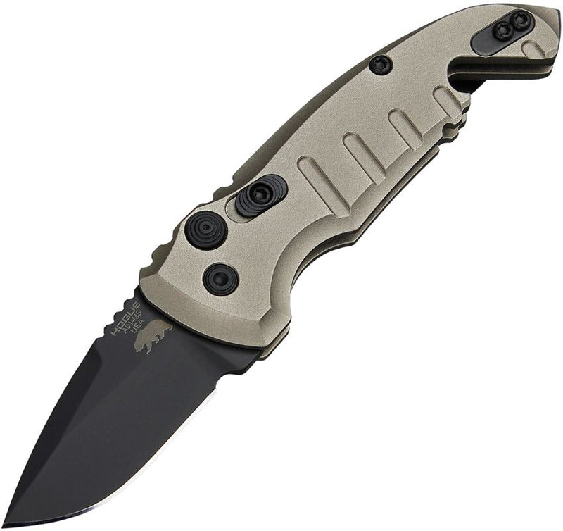 Hogue A01 Microswitch Folding Automatic Knife 2" CPM-154 Steel Blade Dark Earth Aluminum Handle 24127 -Hogue - Survivor Hand Precision Knives & Outdoor Gear Store
