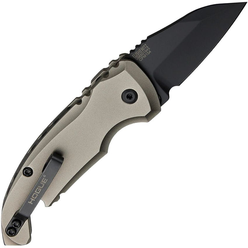 Hogue A01 Microswitch Folding Automatic Knife 2" 154CM Steel Blade Dark Earth Aluminum Handle 24147 -Hogue - Survivor Hand Precision Knives & Outdoor Gear Store