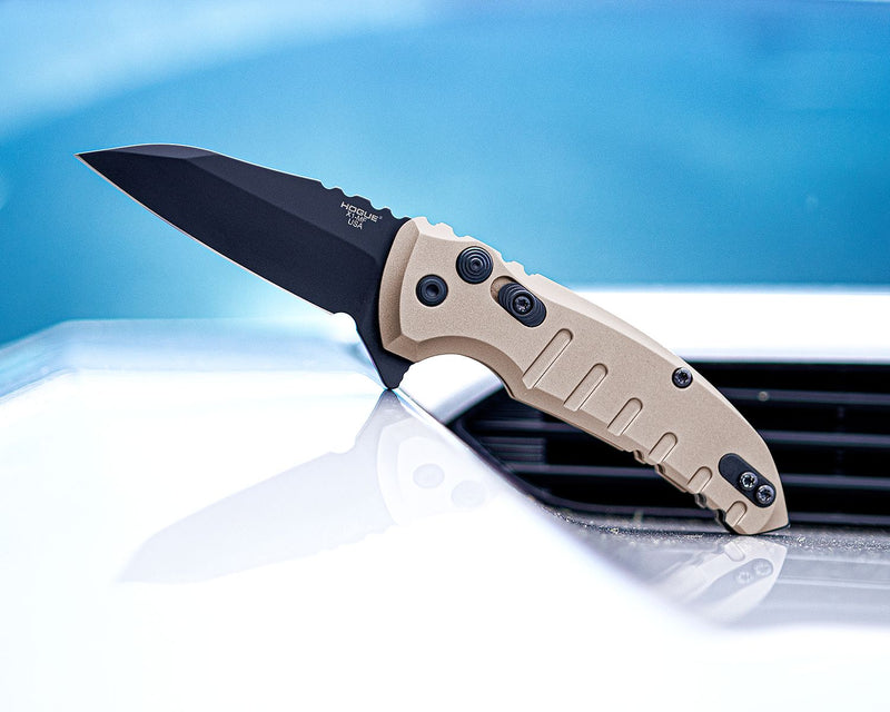 Hogue X1 Microflip Button Lock Folding Knife 2.75" CPM-154 Steel Blade Aluminum Handle 24167 -Hogue - Survivor Hand Precision Knives & Outdoor Gear Store