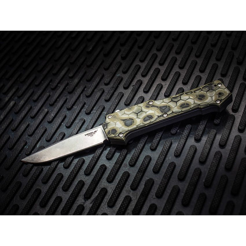 Hogue Compound OTF Folding Automatic Knife 3.5" CPM S30V Steel Clip Point Blade Green G10 G-Mascus Handle 34038 -Hogue - Survivor Hand Precision Knives & Outdoor Gear Store