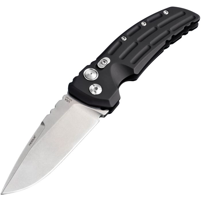 Hogue Ex-A01 Button Lock Folding Automatic Knife 3.5" 154CM Steel Blade Aluminum Handle 34136 -Hogue - Survivor Hand Precision Knives & Outdoor Gear Store