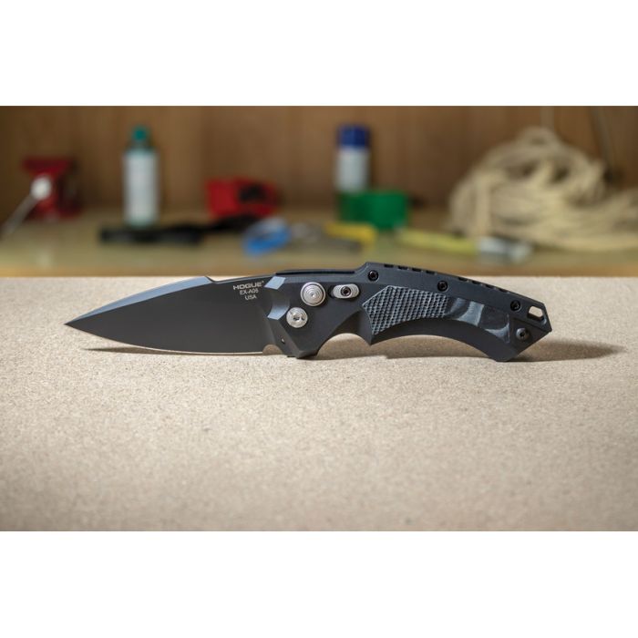 Hogue Ex-A05 Button Lock Folding Automatic Knife 3.5" 154CM Steel Blade Aluminum/G-Mascus Handle 34539 -Hogue - Survivor Hand Precision Knives & Outdoor Gear Store