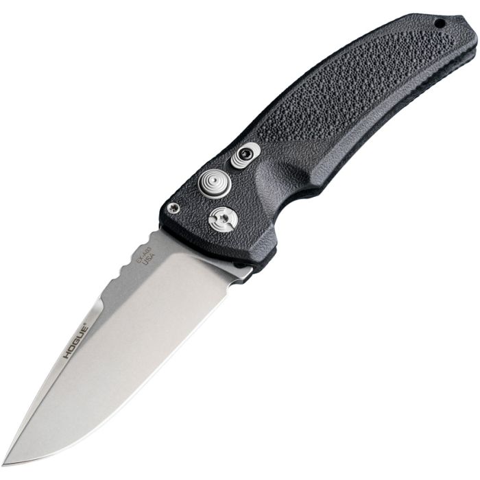 Hogue Ex-A03 Button Lock Folding Automatic Knife 3.5" 154CM Steel Blade Polymer Handle 34336 -Hogue - Survivor Hand Precision Knives & Outdoor Gear Store