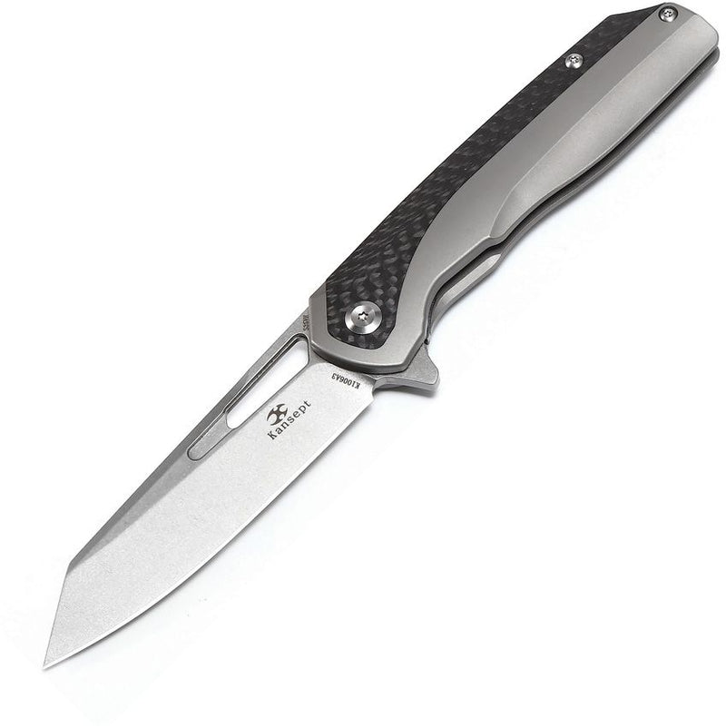 Kansept Knives Shard Folding Knife 3.5" CPM S35VN Steel Blade Titanium/Carbon Fiber Hanlde 1006A5 -Kansept Knives - Survivor Hand Precision Knives & Outdoor Gear Store