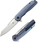 Kansept Knives Shard Folding Knife 3.5" S35VN Steel Blade Blue Titanium Handle 1006A8 -Kansept Knives - Survivor Hand Precision Knives & Outdoor Gear Store