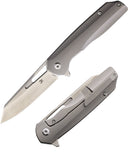 Kansept Knives Shard Folding Knife 3.5" CPM S35VN Steel Blade Gray Titanium Handle 1006A -Kansept Knives - Survivor Hand Precision Knives & Outdoor Gear Store