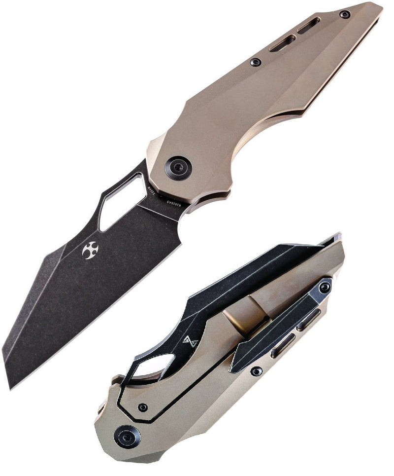 Kansept Knives Genesis Folding Knife 3.5" CPM S35VN Steel Blade Titanium Handle 1010A5 -Kansept Knives - Survivor Hand Precision Knives & Outdoor Gear Store