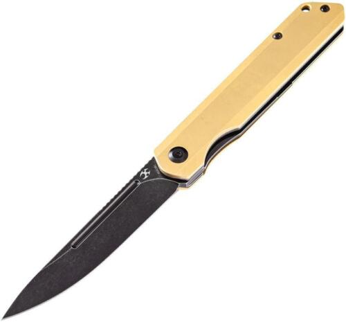 Kansept Knives Prickle Folding Knife 3.5" CPM S35VN Steel Blade Brass Handle 1012B1 -Kansept Knives - Survivor Hand Precision Knives & Outdoor Gear Store