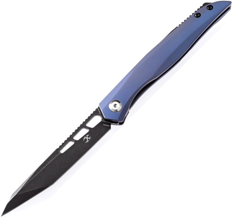 Kansept Knives Lucky Star Folding Knife 3.5" S35VN Steel Blade Blue Titanium Handle 1013T2 -Kansept Knives - Survivor Hand Precision Knives & Outdoor Gear Store