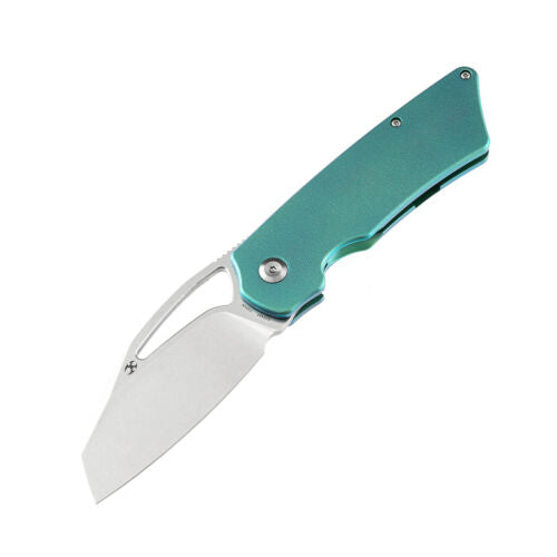 Kansept Knives Goblin XL Folding Knife 3.5" CPM S35VN Steel Blade Green Titanium 1016A4 -Kansept Knives - Survivor Hand Precision Knives & Outdoor Gear Store