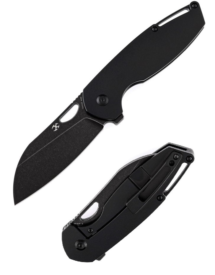 Kansept Knives Model 6 Folding Knife 3.25" Bohler M390 Steel Blade Black Titanium Handle 1022A3 -Kansept Knives - Survivor Hand Precision Knives & Outdoor Gear Store