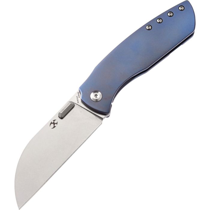 Kansept Knives Convict Folding Knife 3.25" S35VN Steel Blade Blue Titanium Handle 1023A3 -Kansept Knives - Survivor Hand Precision Knives & Outdoor Gear Store