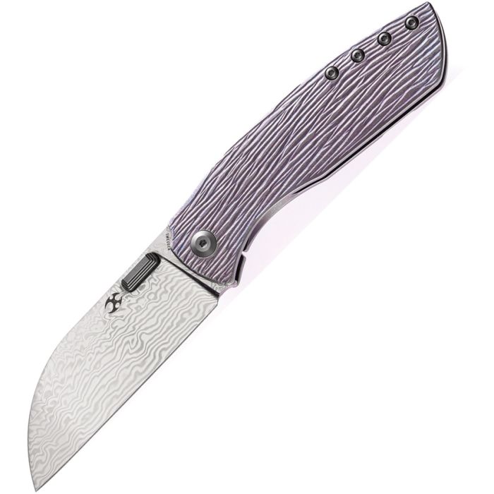 Kansept Knives Convict Folding Knife 3.25" Damascus Steel Blade Titanium Handle 1023W1 -Kansept Knives - Survivor Hand Precision Knives & Outdoor Gear Store