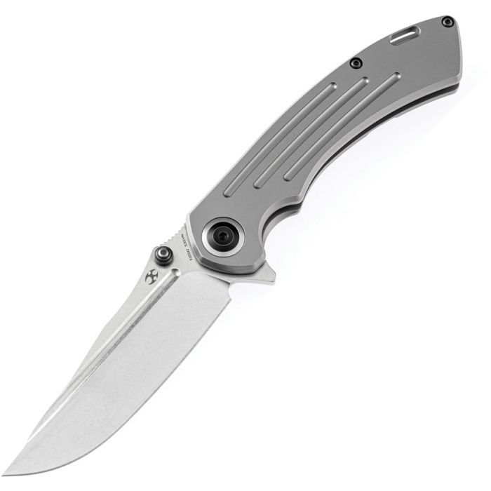 Kansept Knives Pretatout Folding Knife 3.75" CPM S35VN Steel Blade Gray Titanium Handle 1032A2 -Kansept Knives - Survivor Hand Precision Knives & Outdoor Gear Store