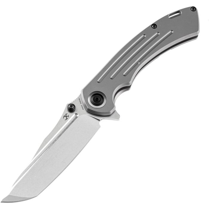 Kansept Knives Pretatout Folding Knife 3.75" CPM S35VN Steel Blade Gray Titanium Handle 1032T1 -Kansept Knives - Survivor Hand Precision Knives & Outdoor Gear Store