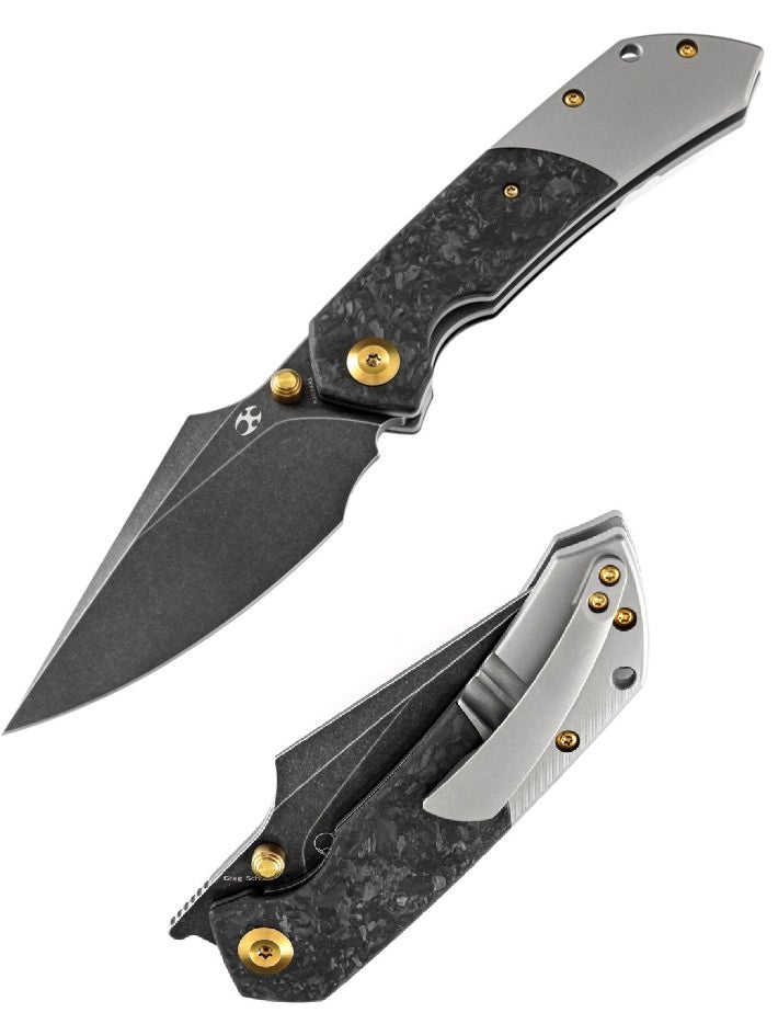 Kansept Knives Fenrir Folding Knife 3.5" CPM S35VN Steel Blade CarbonFiber/Titanium Handle 1034A1 -Kansept Knives - Survivor Hand Precision Knives & Outdoor Gear Store